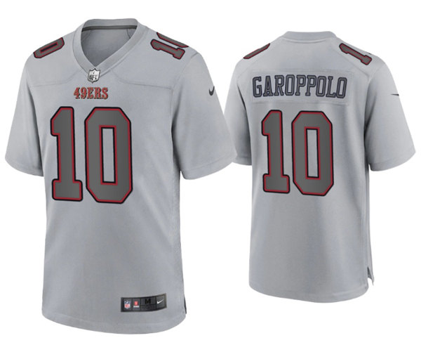 San Francisco 49ers #10 Jimmy Garoppolo Gray Atmosphere Fashion Stitched Game Jersey - Zenithce