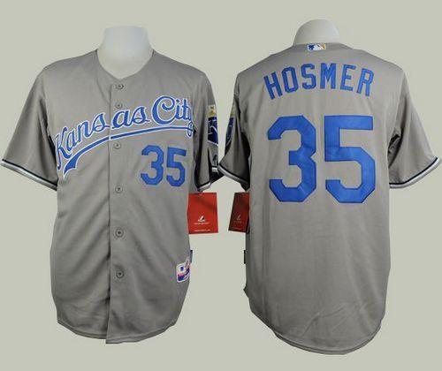 Royals #35 Eric Hosmer Grey Road Cool Base Stitched Jersey - Zenithce