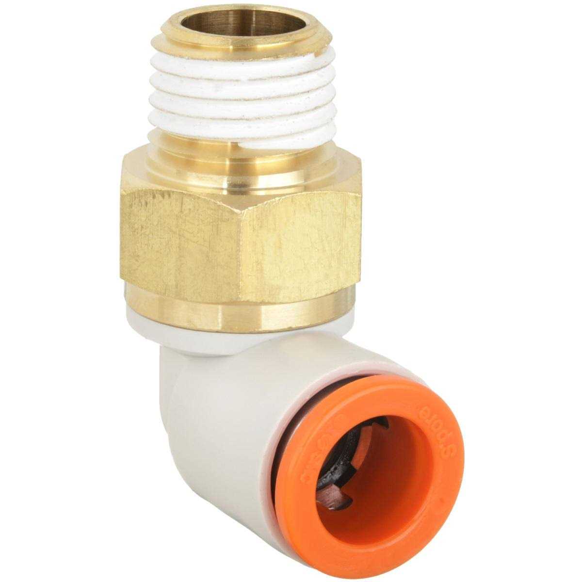 Smc KQ2H07-34AS Male Adapter,1/4 in.,TubexMNPT - Zenithce
