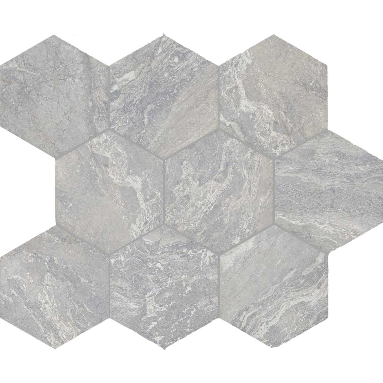 Daltile Perpetuo 8 X 8 Hexagon Porcelain Marble Look Wall & Floor Tile in Matte - Zenithce