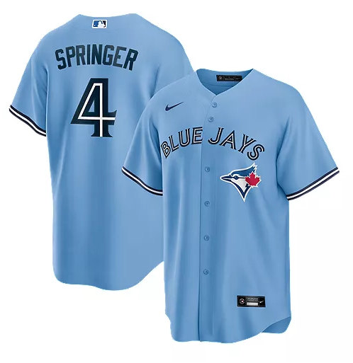 Toronto Blue Jays #4 George Springer Light Blue Cool Base Stitched Jersey - Zenithce