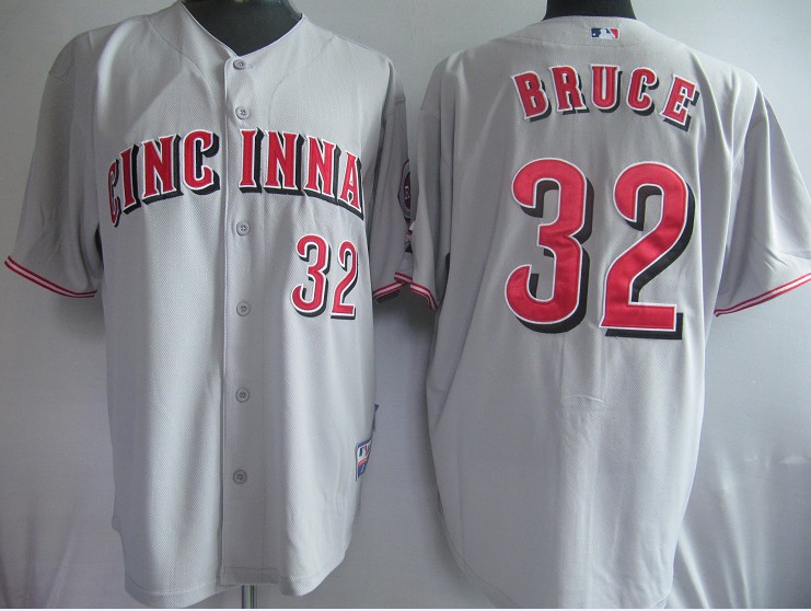 Reds #32 Jay Bruce Grey Cool Base Stitched Jersey - Zenithce