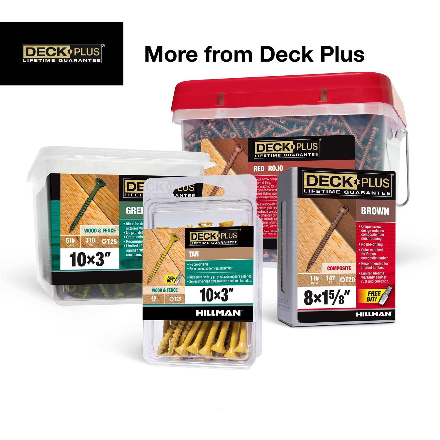 Deck Plus No. 10 x 4 in. L Star Flat Head Exterior Deck Screws 1 lb 48423 - Zenithce