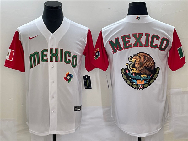 Mexico 2023 White Team Big Logo World Classic Stitched Jersey - Zenithce