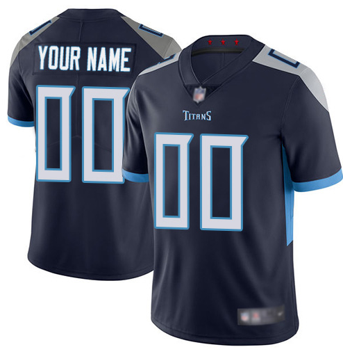 Titans Customized Navy Vapor Untouchable Limited Stitched Jersey - Zenithce