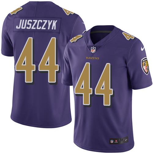 Ravens #44 Kyle Juszczyk Purple Stitched Limited Rush Nike Jersey - Zenithce