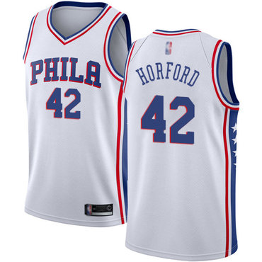 76ers #42 Al Horford White Swingman Association Edition Jersey - Zenithce