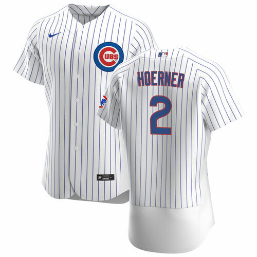 Chicago Cubs #2 Nico Hoerner White Flex Base Stitched Jersey - Zenithce