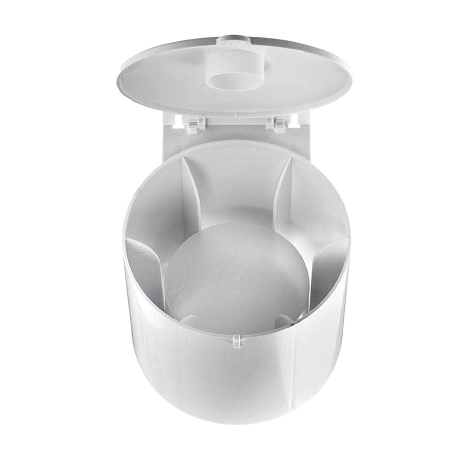Lambro 267WG 4-In. White Plastic Louvered Vent with Tail Piece and Bird/Rodent Guard - Zenithce