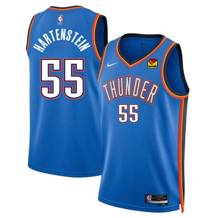 Oklahoma City Thunder #55 Isaiah Hartenstein Blue Icon Edition Stitched Jersey - Zenithce