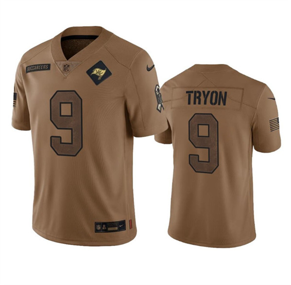 Tampa Bay Buccaneers #9 Joe Tryon 2023 Brown Salute To Service Limited Stitched Jersey - Zenithce