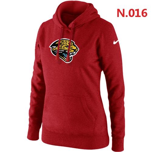 Women's Jacksonville Jaguars Logo Pullover Hoodie Red - Zenithce