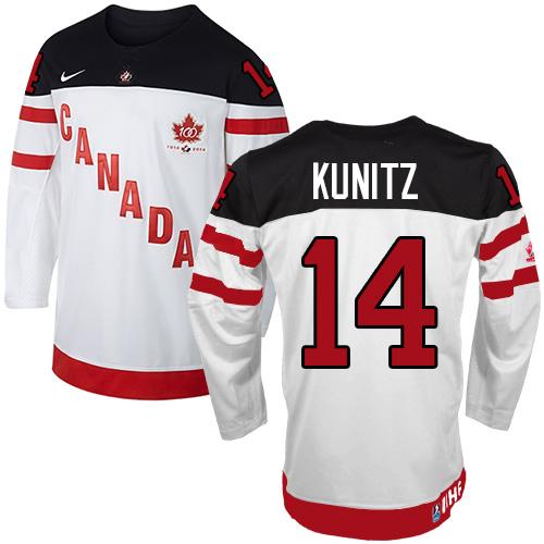 Olympic CA. #14 Chris Kunitz White 100th Anniversary Stitched Jersey - Zenithce