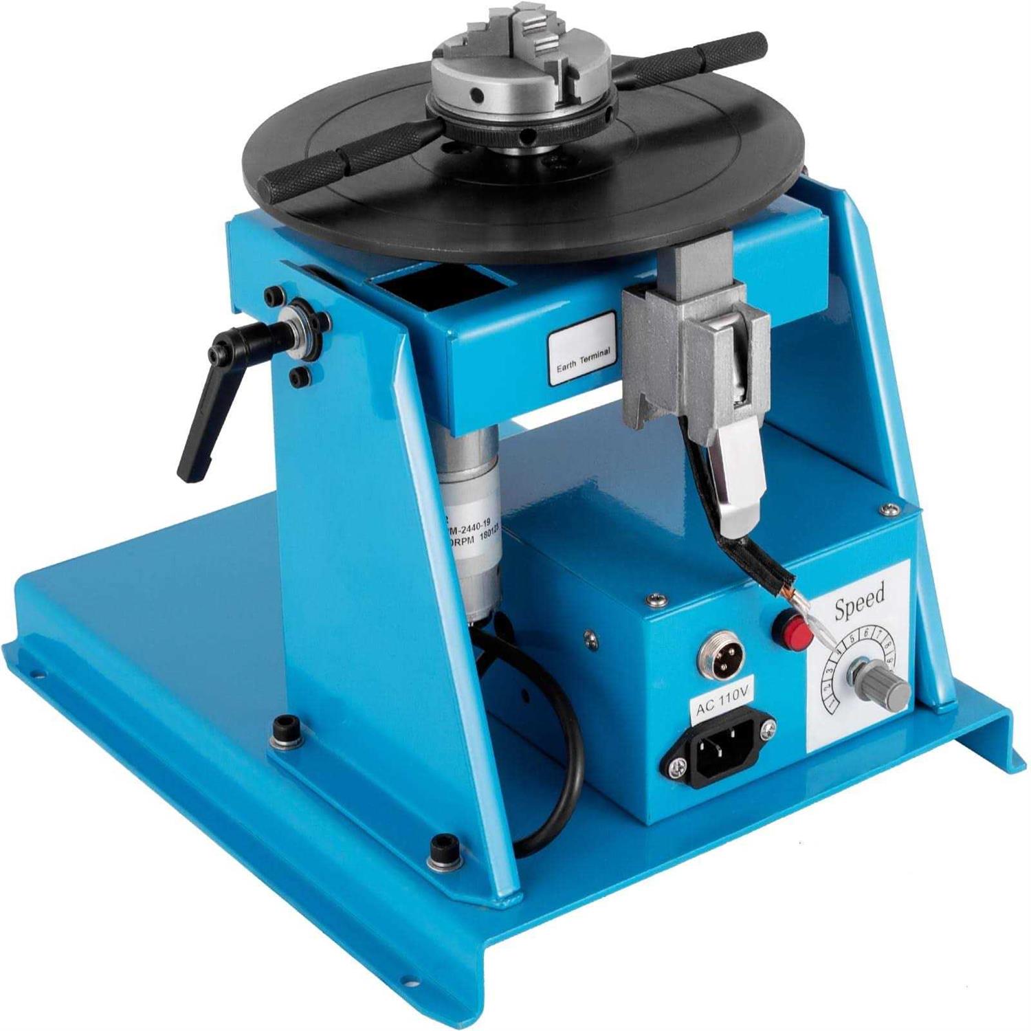 VEVOR 10kg Rotary Welding Positioner Turntable Table 110V Mini 0 to 90Welding Positioner Positioning Turntable 2.5 Inch 3 Jaw Lathe Chuck 180mm HJTHJDWQZT0000001V1 - Zenithce