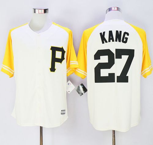 Pirates #27 Jung-Ho Kang Cream Gold Exclusive New Cool Base Stitched Jersey - Zenithce
