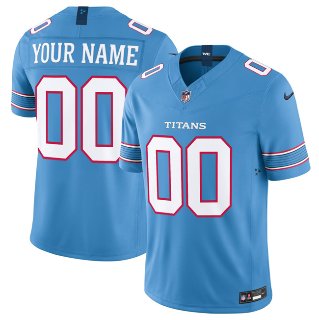 Tennessee Titans Custom Light Blue 2026 F.U.S.E. Vapor Limited Stitched Jersey - Zenithce