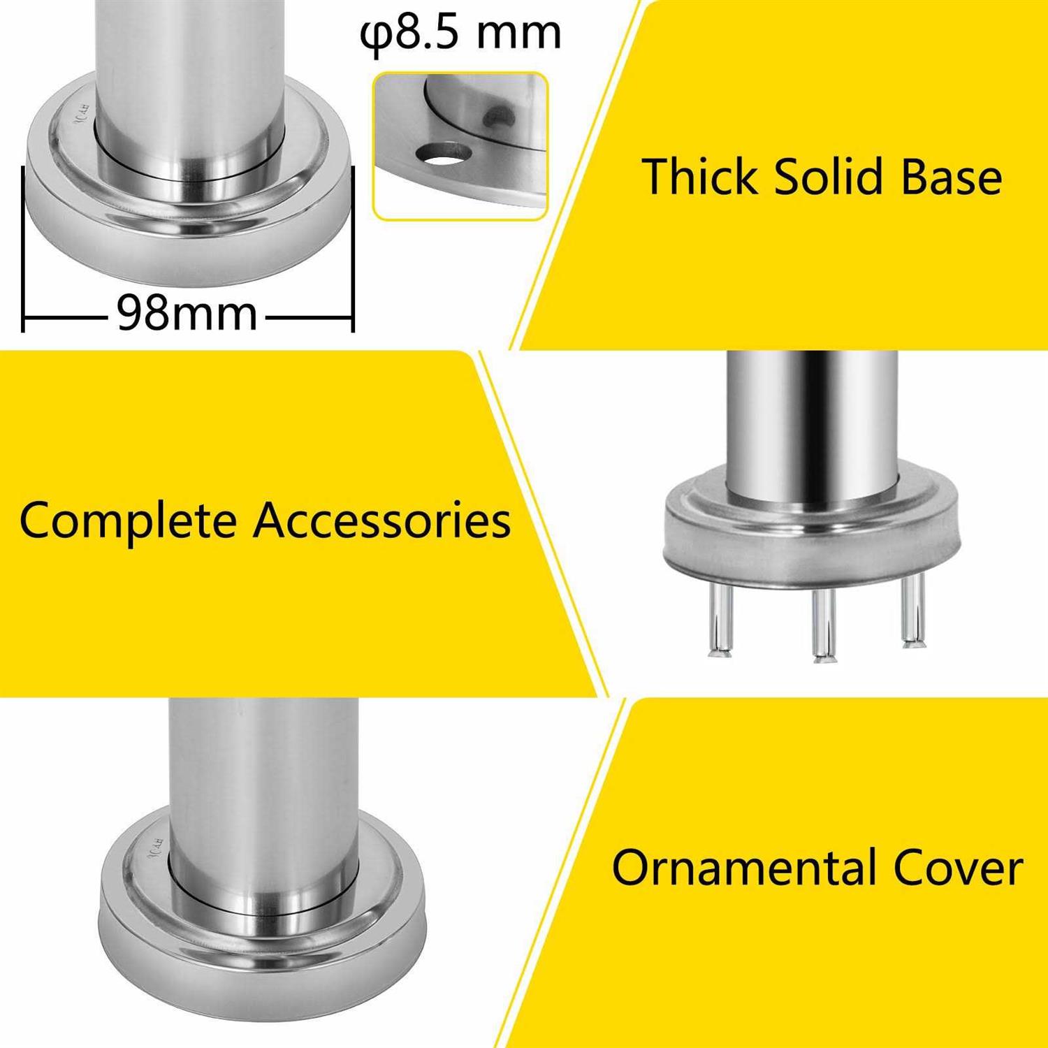 VEVOR Stainless Steel Corner Guards 48 inch Metal Wall Corner Protector Pack Corner Guards 20 Ga 304 Stainless Corner Guard - Zenithce