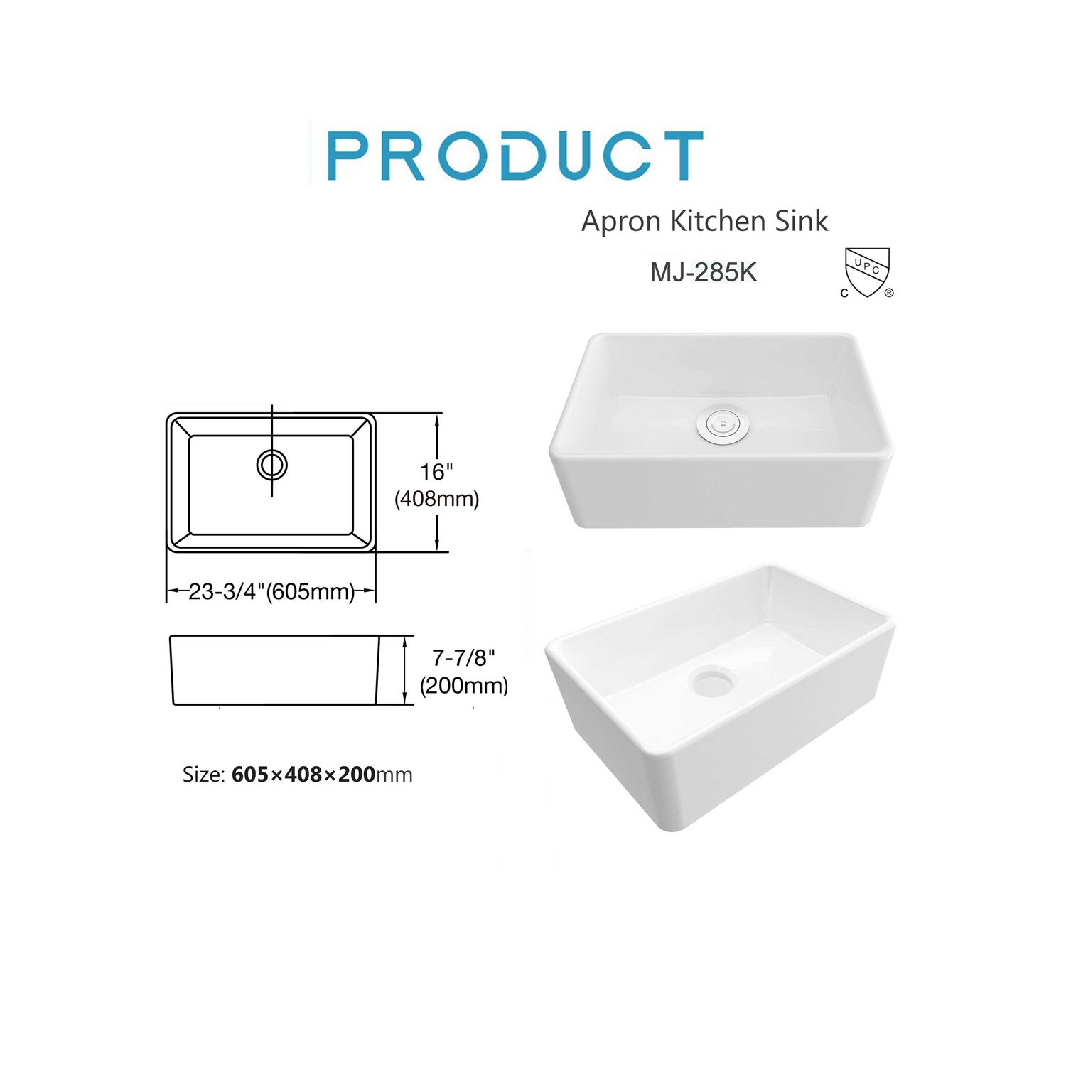 Meje #202h -18 Inch Vessel Sink Rectangle Undermount Bathroom Sink Lavatory Vanity Ceramic Pure White - Zenithce