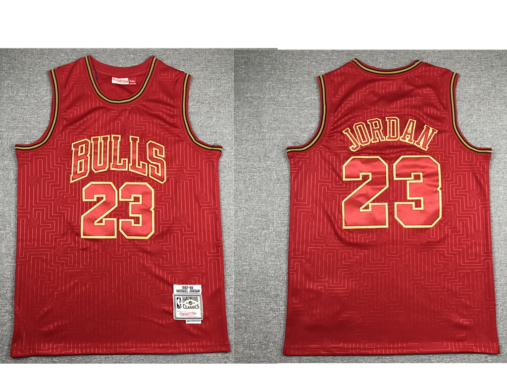 Chicago Bulls #23 Michael Jordan Red 1997-98 Hardwood Classics Soul AU Throwback Jersey - Zenithce