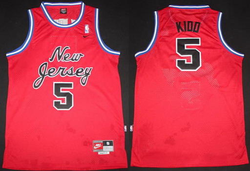 New Jersey Nets #5 Jason Kidd Red Swingman Jersey - Zenithce