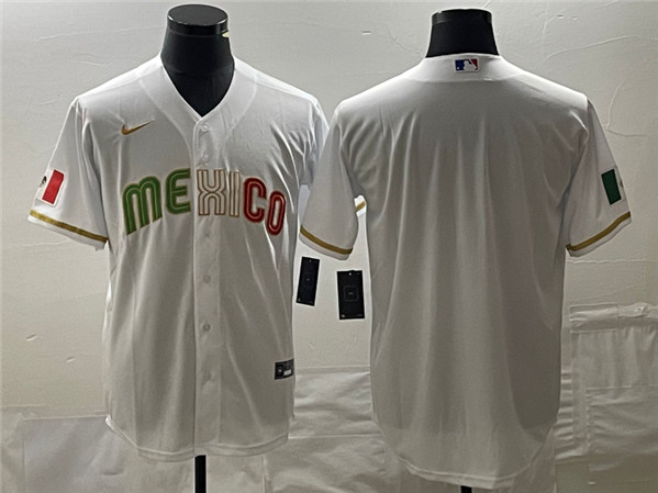 Mexico Blank White 2023 World Classic Stitched Jersey - Zenithce