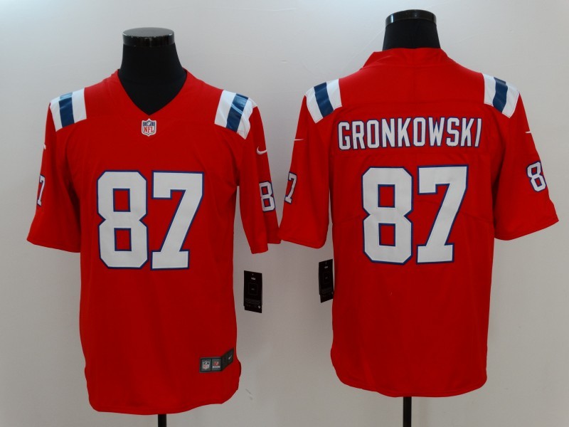 New England Patriots #87 Rob Gronkowski Nike Red Vapor Untouchable Limited Stitched Jersey - Zenithce