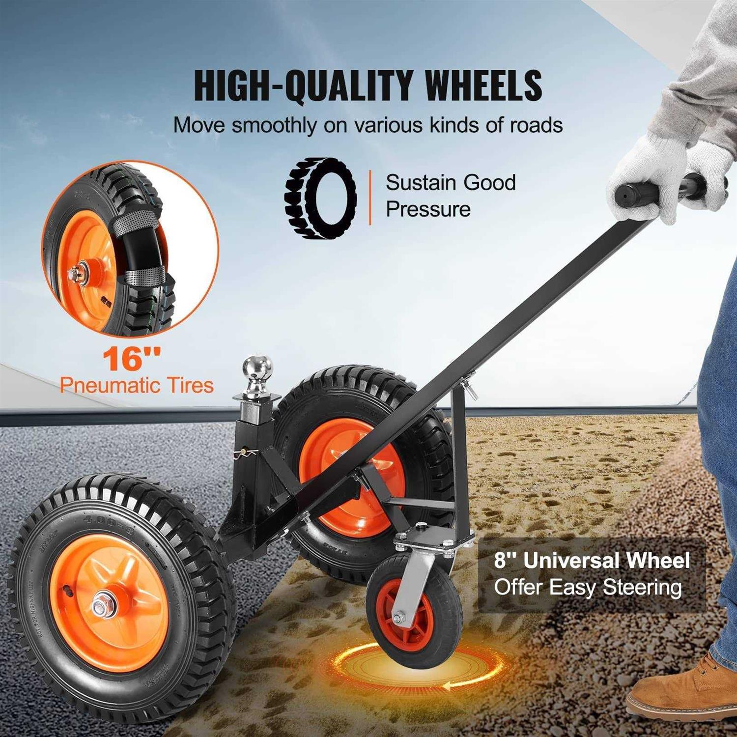 VEVOR Adjustable Trailer Dolly 1000 lbs Capacity Trailer Mover Dolly - Zenithce