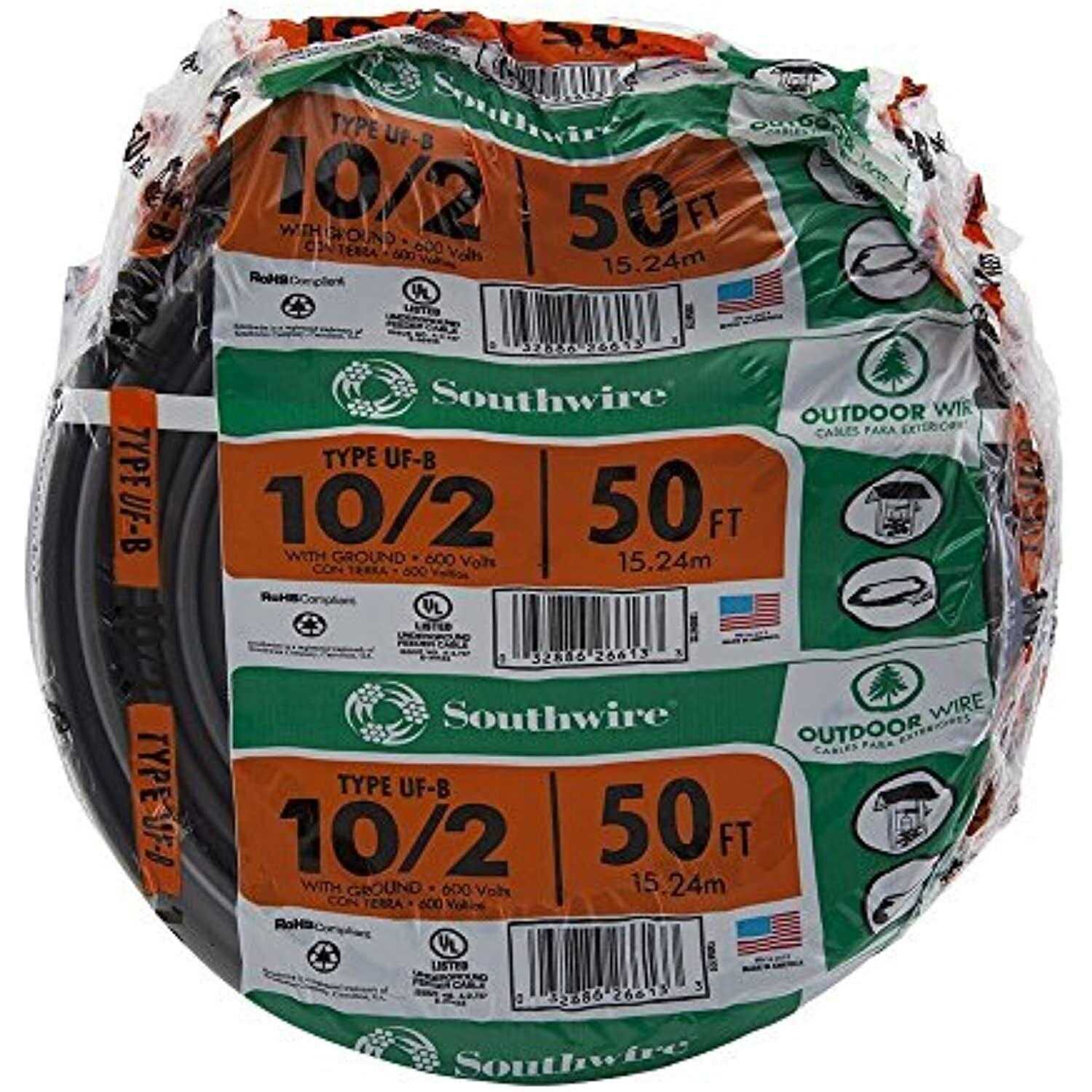 Southwire 10-4 Black Sjoow Power Cord 55812644 - Zenithce