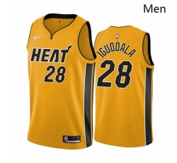 Miami Heat 28 Andre Iguodala Yellow Swingman 2020 21 Earned Edition Jersey - Zenithce