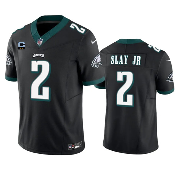Philadelphia Eagles #2 Darius Slay JR Black 2023 F.U.S.E. With 2-Star C Patch Vapor Untouchable Limited Stitched Jersey - Zenithce