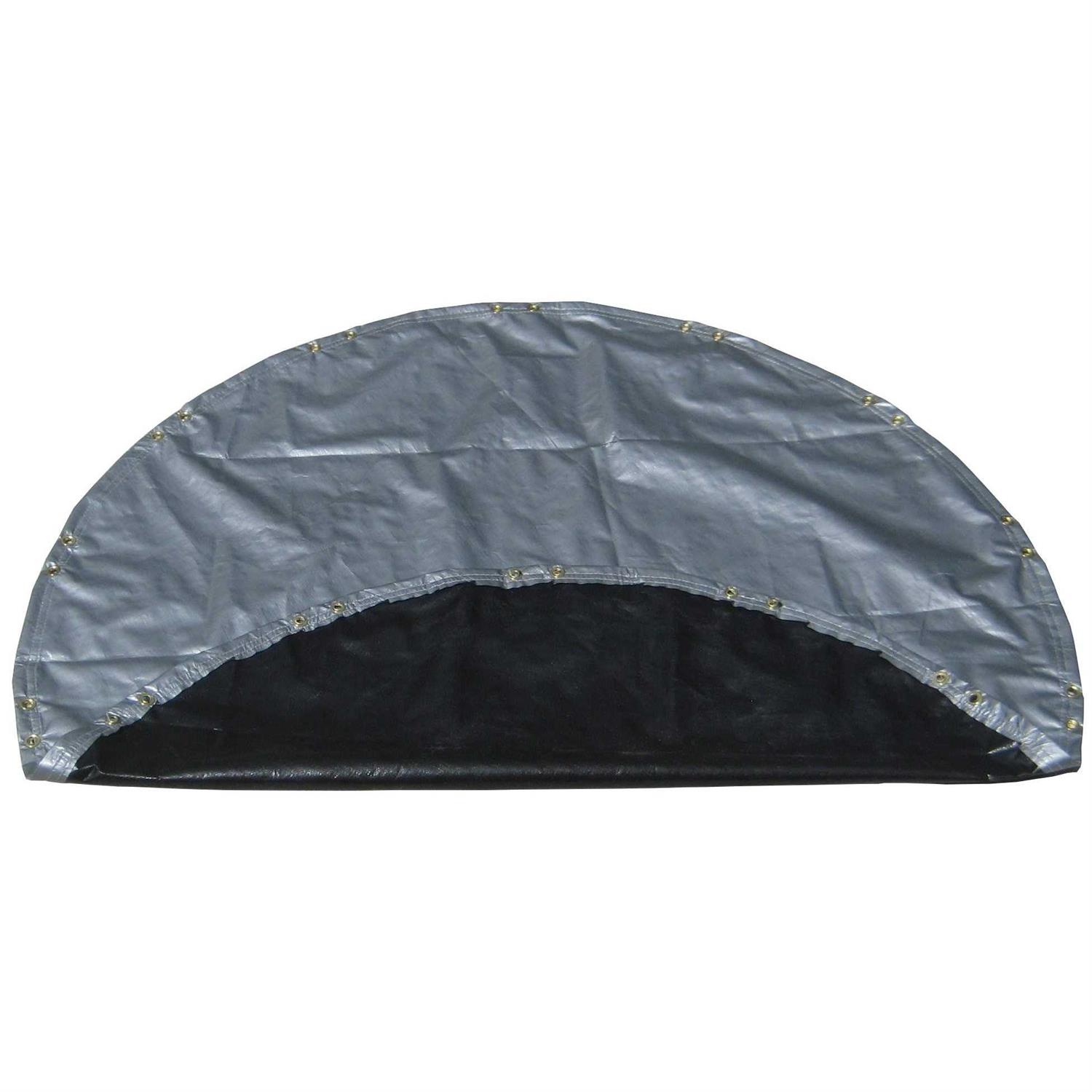 Round Diameter Heavy Duty Silver/Black Poly Tarp - Zenithce