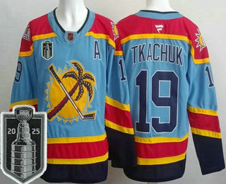 Florida Panthers #19 Matthew Tkachuk Blue 2025 Stanley Cup Final Authentic Jersey - Zenithce