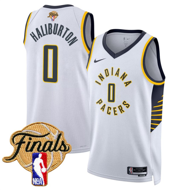 Indiana Pacers #0 Tyrese Haliburton White 2025 Finals Association Edition Stitched Jersey - Zenithce