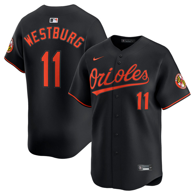 Baltimore Orioles #11 Jordan Westburg Black 2025 Alternate Limited Cool Base Stitched Jersey - Zenithce