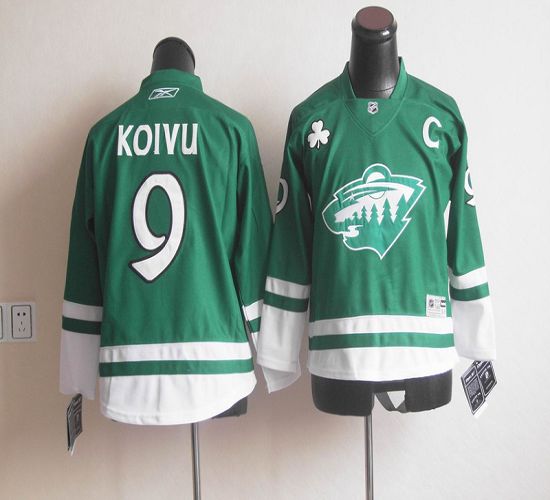 Wild St Patty's Day #9 Mikko Koivu Green Stitched Jersey - Zenithce