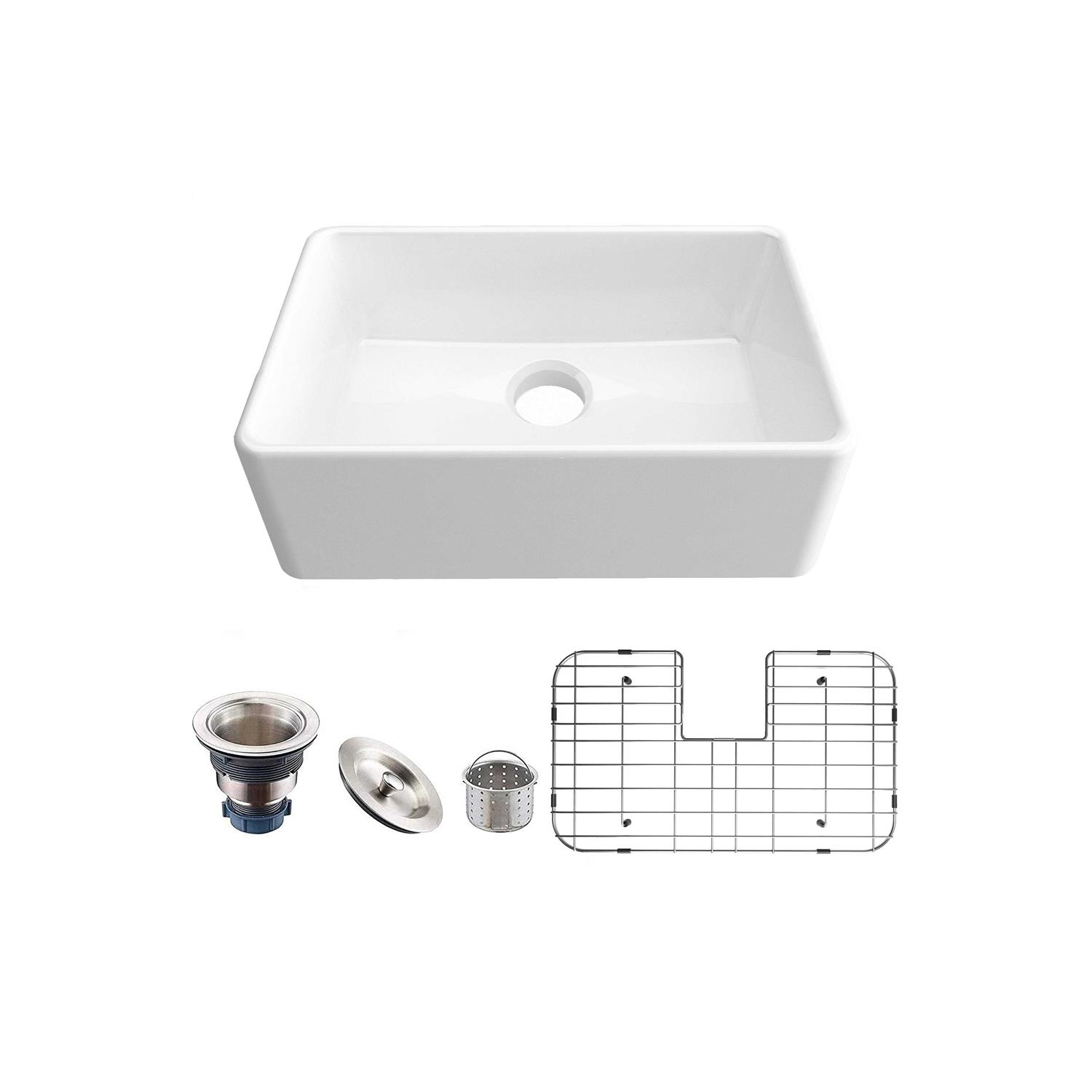 Meje #202h -18 Inch Vessel Sink Rectangle Undermount Bathroom Sink Lavatory Vanity Ceramic Pure White - Zenithce