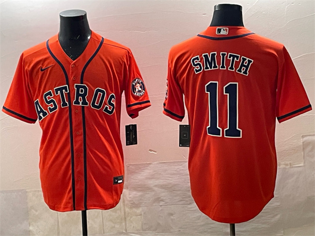 Houston Astros #11 Cam Smith Orange Cool Base Stitched Jersey - Zenithce
