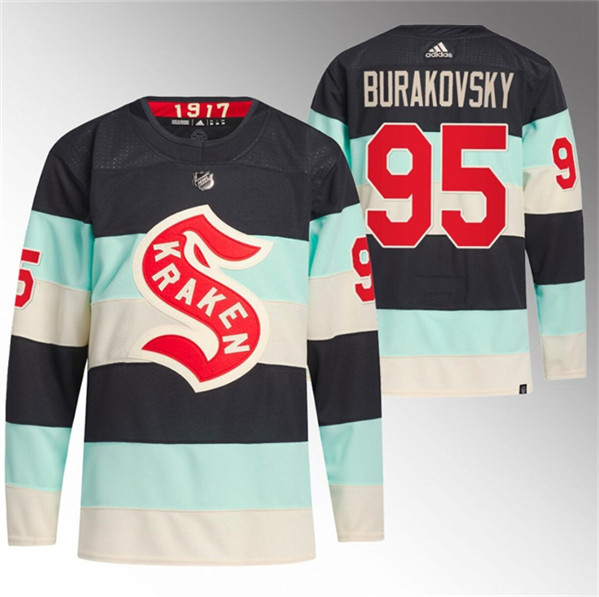 Seattle Kraken #95 Andre Burakovsky Deep Sea Blue 2024 Winter Classic Primegreen Stitched Jersey - Zenithce