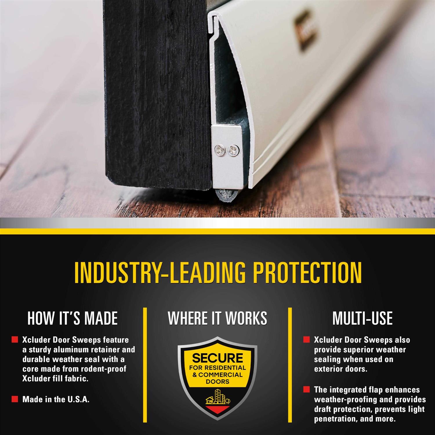 Xcluder Versa-Line Door Sweep Cover - Zenithce