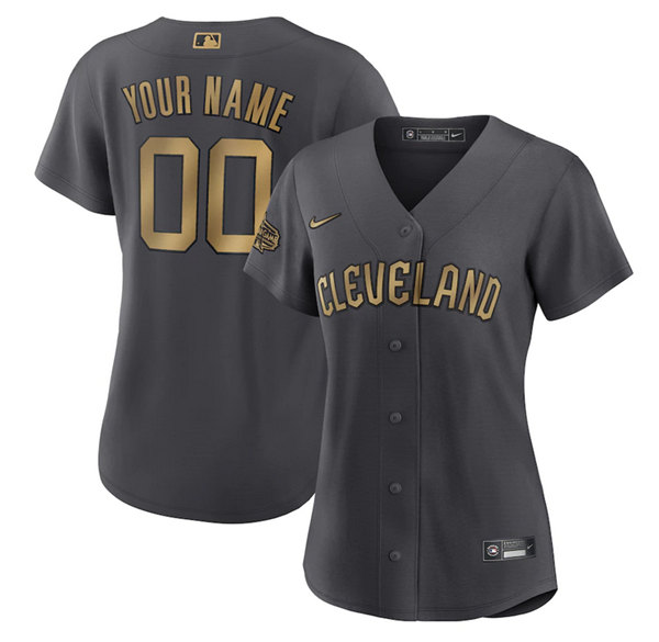 Cleveland Guardians ACTIVE PLAYER Custom 2022 All-Star Charcoal Stitched Baseball Jersey - Zenithce