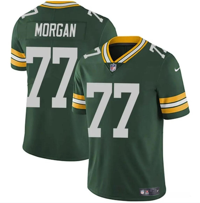 Green Bay Packers #77 Jordan Morgan Green 2024 Draft Vapor Limited Stitched Jersey - Zenithce