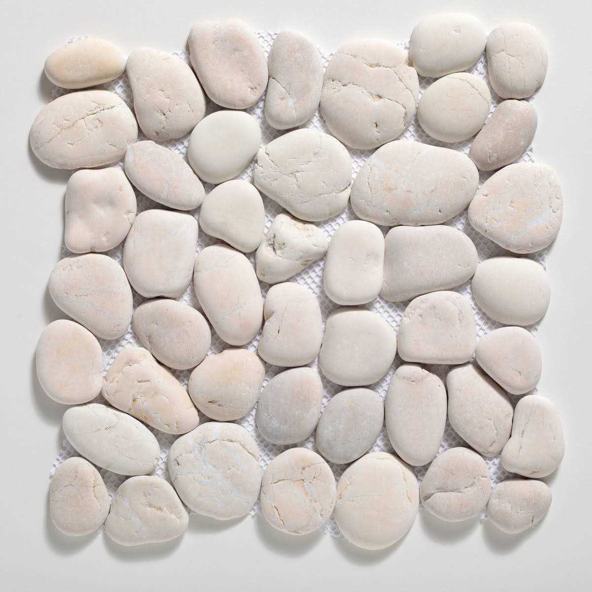 Tile Connection Classic Pebble Mosaic Tile Sample Color River Grey 4 in. x 6 SC5X7XP3PGO - Zenithce