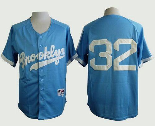 Dodgers #32 Sandy Koufax Light Blue Cooperstown Stitched Jersey - Zenithce