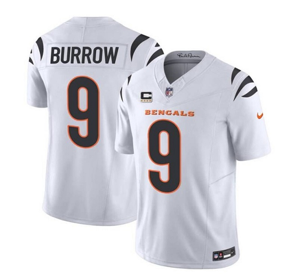 Cincinnati Bengals #9 Joe Burrow White 2023 F.U.S.E. With 4-Star C Patch Vapor Untouchable Limited Stitched Jersey - Zenithce