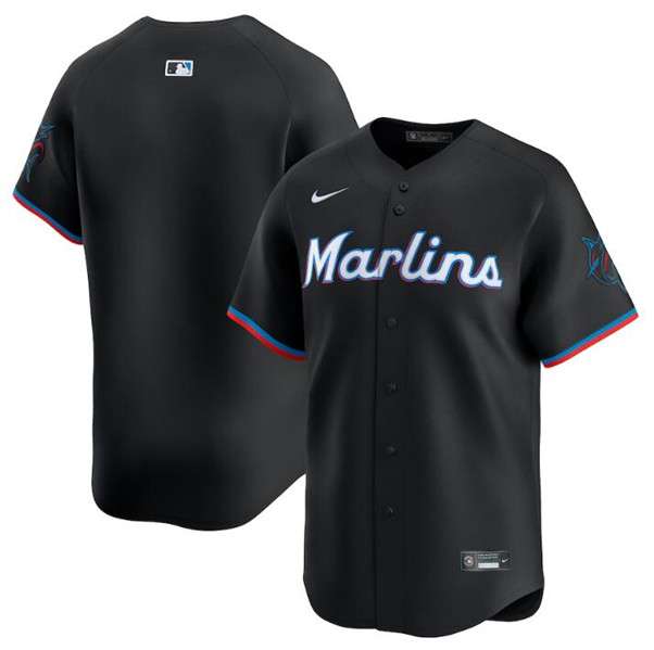 Miami Marlins Blank Black 2024 Alternate Limited Stitched Jersey - Zenithce