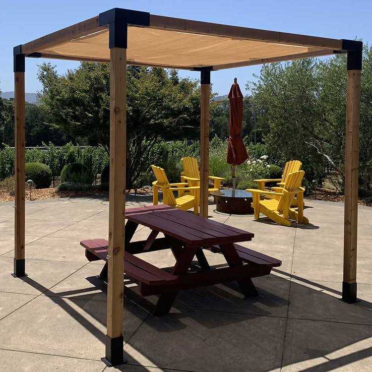 Wild Hog Linx TriFit Black Steel Corner Bracket Pergola Wood Posts - Zenithce