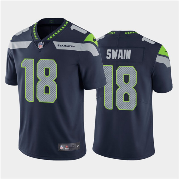 Seattle Seahawks #18 Freddie Swain Navy Vapor Untouchable Limited Stitched Jersey - Zenithce