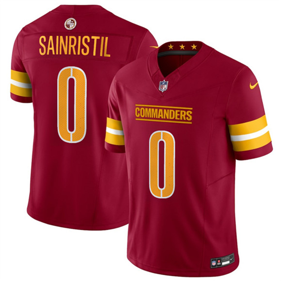 Washington Commanders #0 Mike Sainristill Burgundy 2025 Draft F.U.S.E. Vapor Limited Stitched Jersey - Zenithce