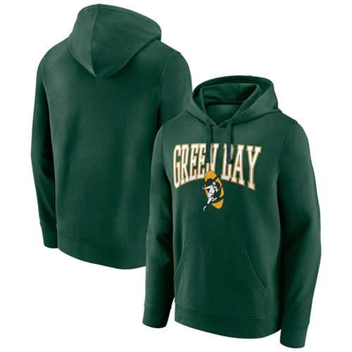 Green Bay Packers Green Gridiron Classics Campus Standard Pullover Hoodie - Zenithce