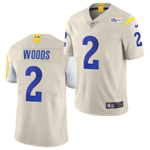 Los Angeles Rams #2 Robert Woods Bone Vapor Untouchable Limited Stitched Jersey - Zenithce